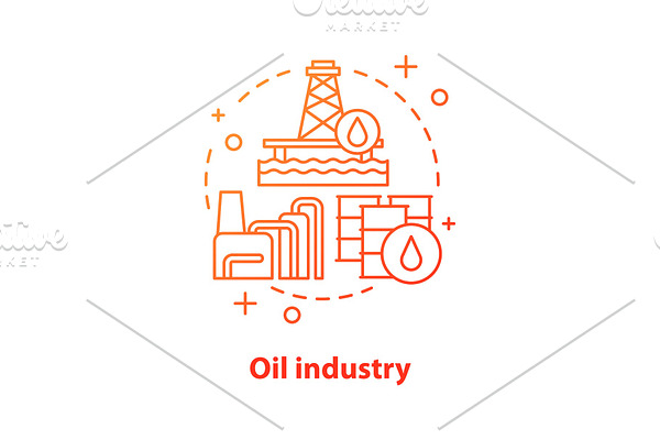 Oil industry concept icon