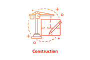Construction industry concept icon