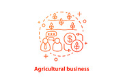 Agricultural business concept icon