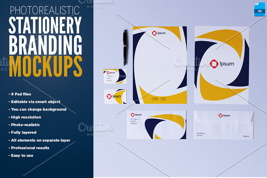 Stationery / Branding Mock-Up in Branding Mockups - product preview 8