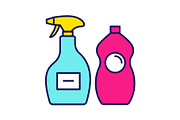 Cleaning chemicals color icon
