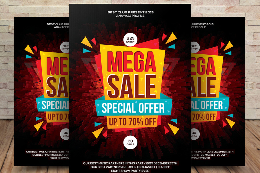 Mega Sale Flyer Psd
