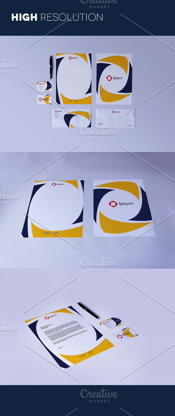 Stationery / Branding Mock-Up in Branding Mockups - product preview 4