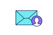 Targeted email marketing color icon