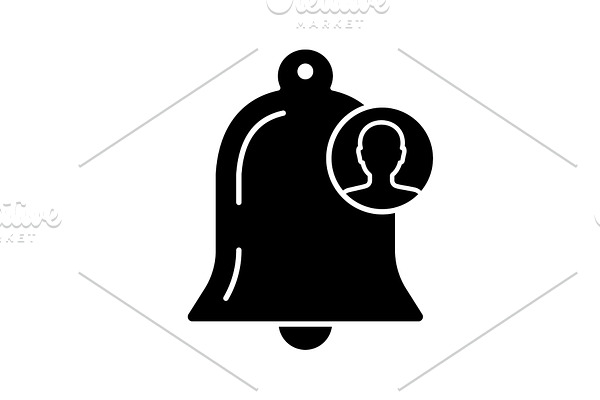 Customer notification glyph icon