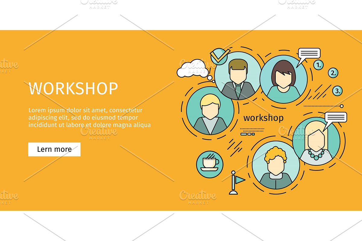 Business Workshop Banner. in Illustrations - product preview 8