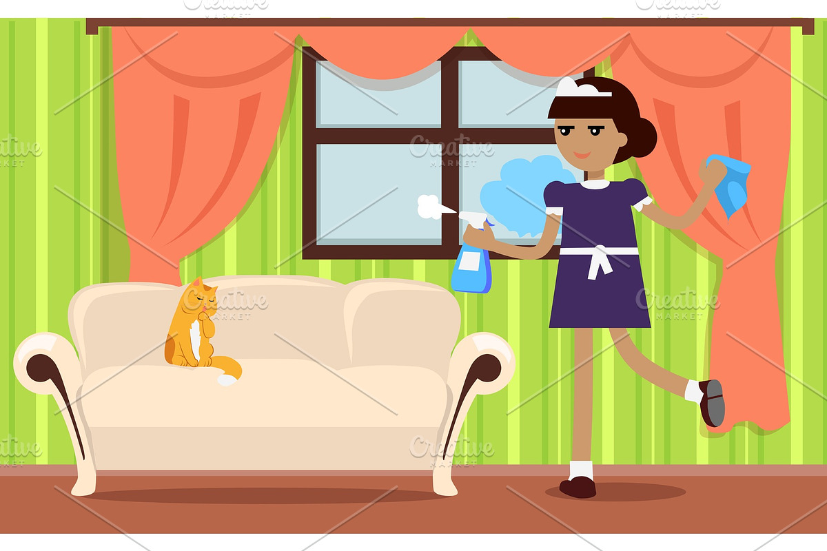 House Cleaning Banner in Illustrations - product preview 8