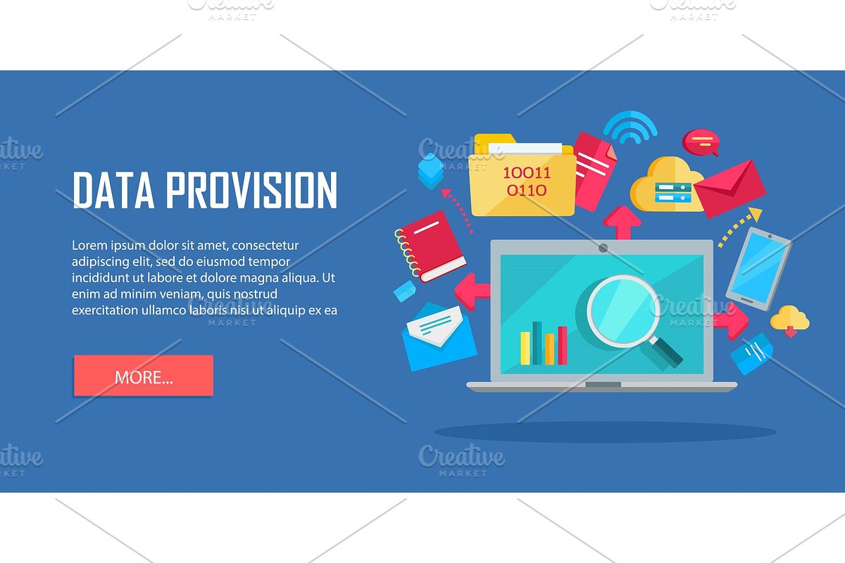 Data Provision Banner in Illustrations - product preview 8