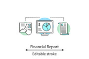 Financial report concept icon