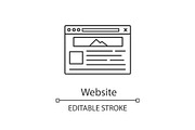 Website linear icon
