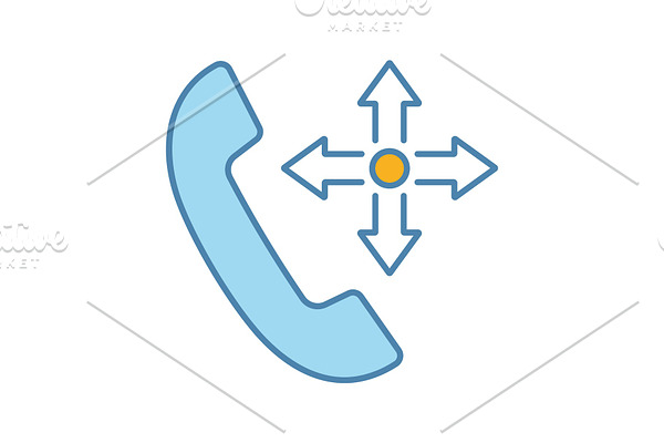 Delivery service call color icon