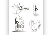 Set of dancing emblems