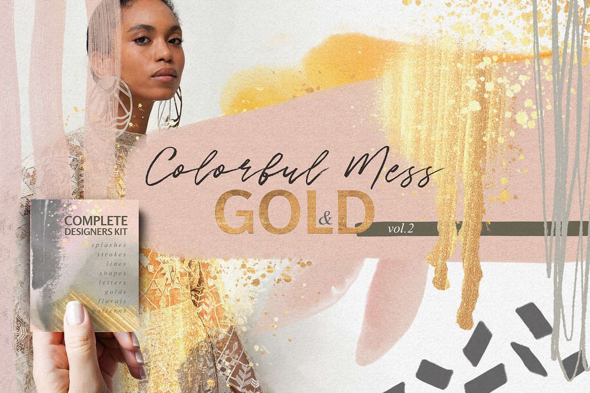 Colorful Mess & Gold Vol.2 in Textures - product preview 8