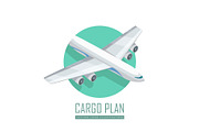 Airplane Vector Icon in Isometric