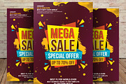 Mega Sale Psd Flyer Template