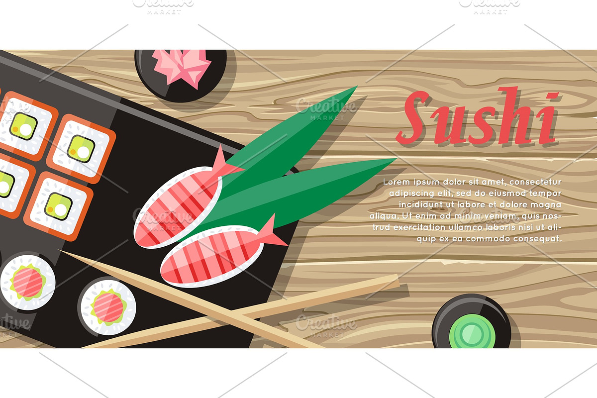 Japanese Food Illustration web in Illustrations - product preview 8