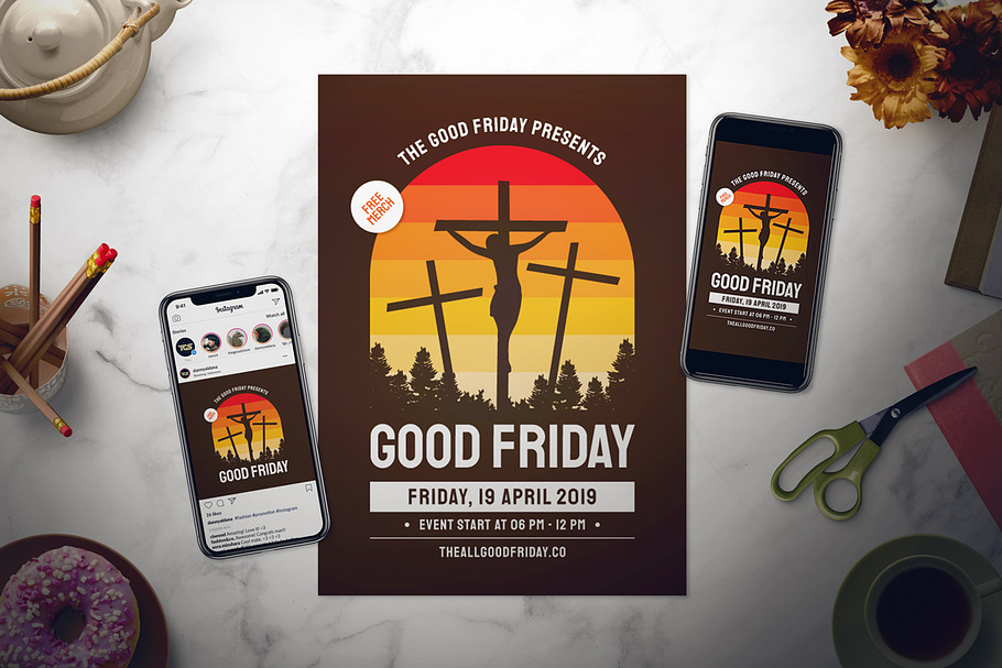 Good Friday Flyer Set in Flyer Templates - product preview 8