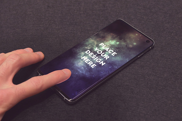 12 PSD Galaxy S10 Mockup in Mobile & Web Mockups - product preview 2