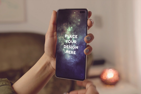 12 PSD Galaxy S10 Mockup in Mobile & Web Mockups - product preview 3