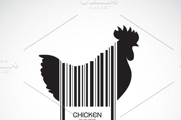 Chicken on the body is a barcode.