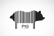Pig on the body is a barcode. Animal