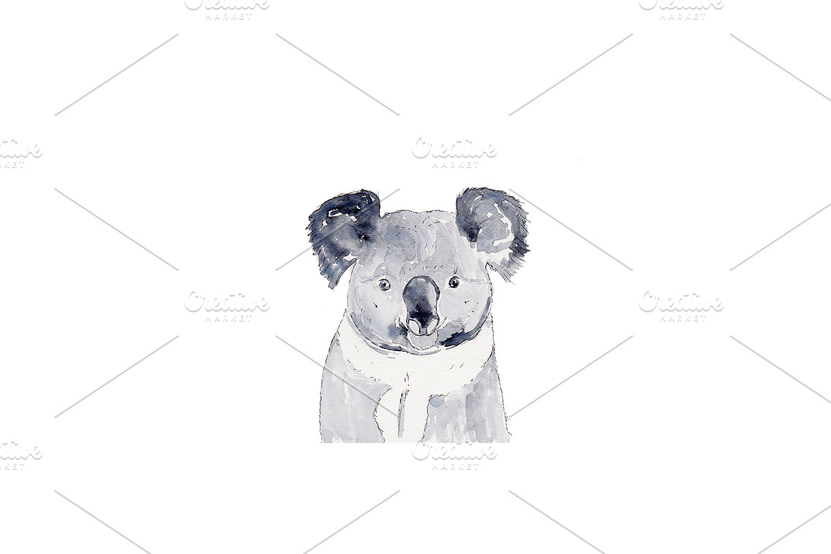 Watercolor Koala Illustration in Illustrations - product preview 8