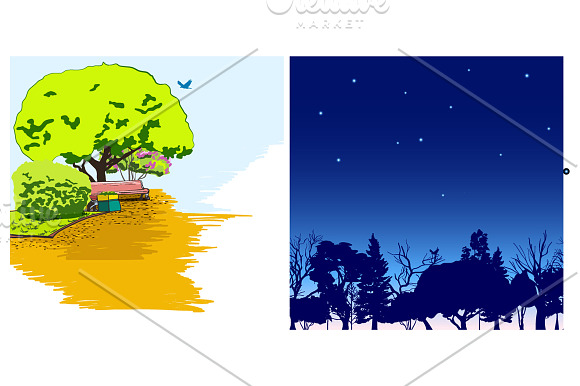 Trees Flat Set in Illustrations - product preview 3