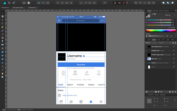 Facebook UI in Facebook Templates - product preview 5