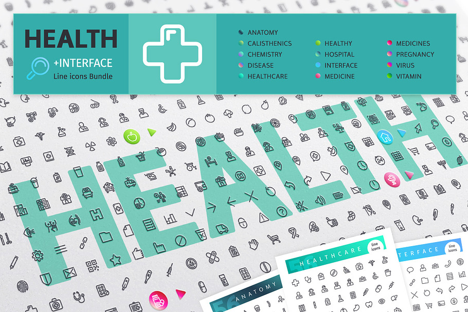 Health 700+ Line Icons Bundle in Health Icons - product preview 8