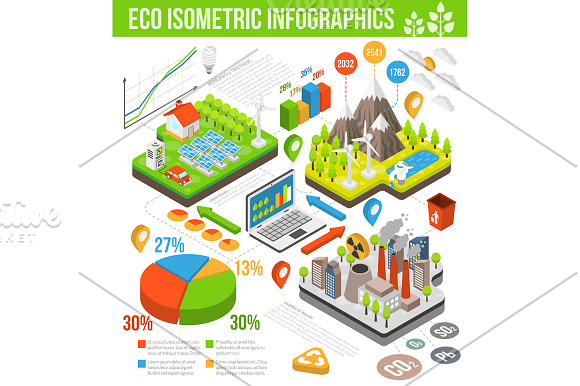 Isometric Ecology Set in Illustrations - product preview 1