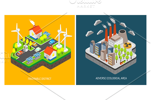Isometric Ecology Set in Illustrations - product preview 5
