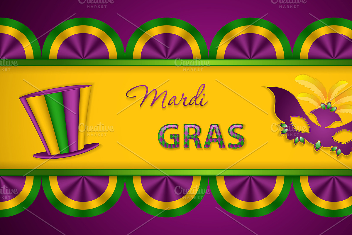 Mardi Gras background in Illustrations - product preview 8