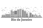 Outline Rio de Janeiro Brazil City