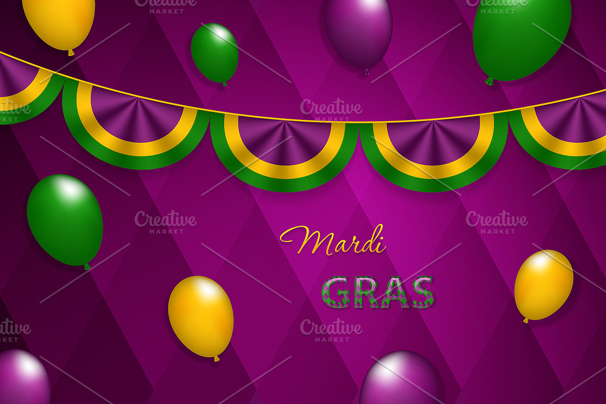 Mardi Gras background in Illustrations - product preview 8