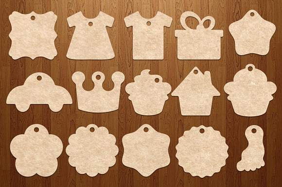 55 Tag Crafts Shapes in Photoshop Shapes - product preview 4