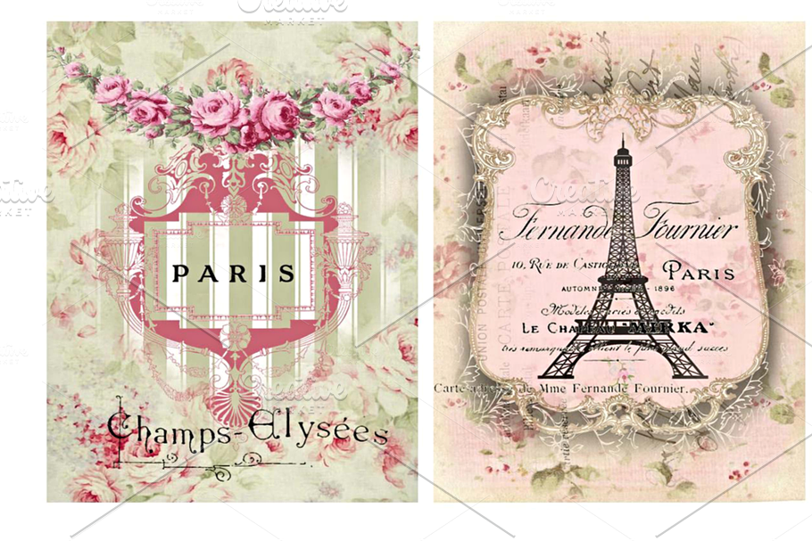 Paris Pour Les Amis Collage Sheet