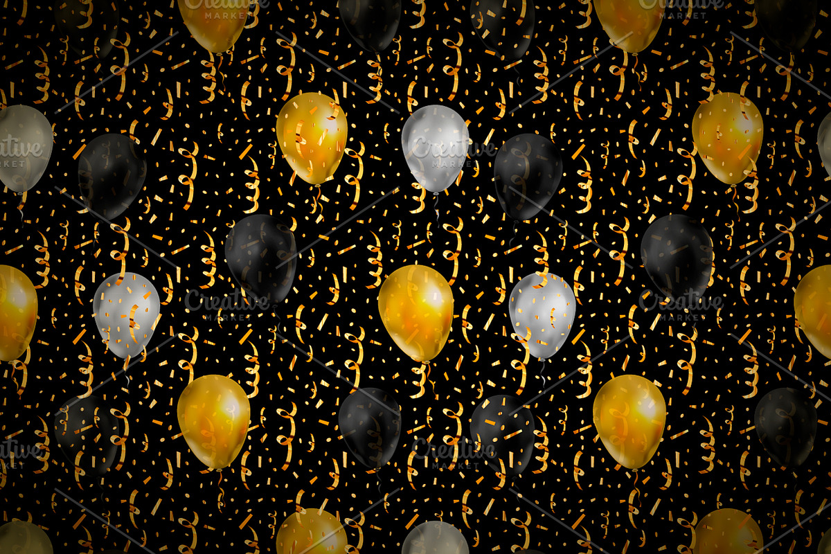 Luxury background with balloons in Illustrations - product preview 8