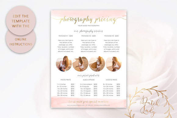 PSD Photography Pricing Guide #9 in Flyer Templates - product preview 4