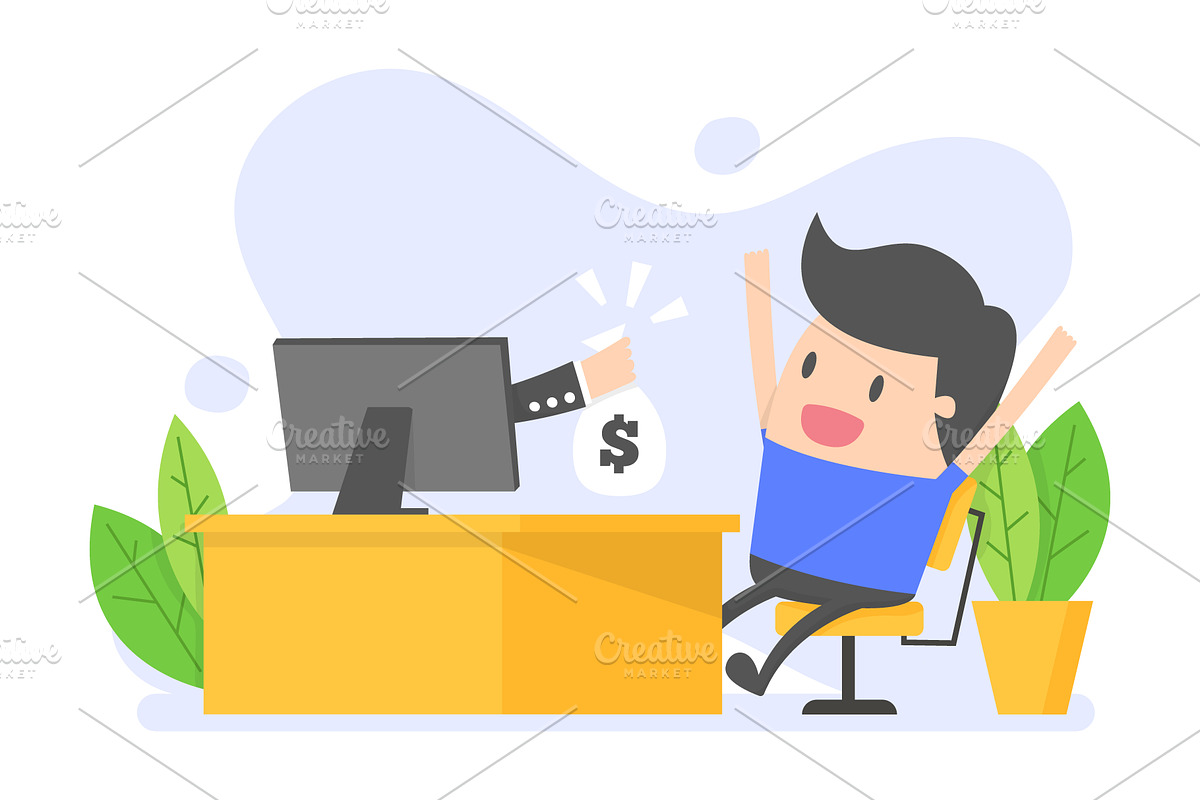Online income concept in Illustrations - product preview 8