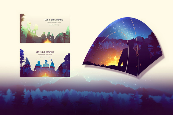 Let`s go Camping in Illustrations - product preview 5