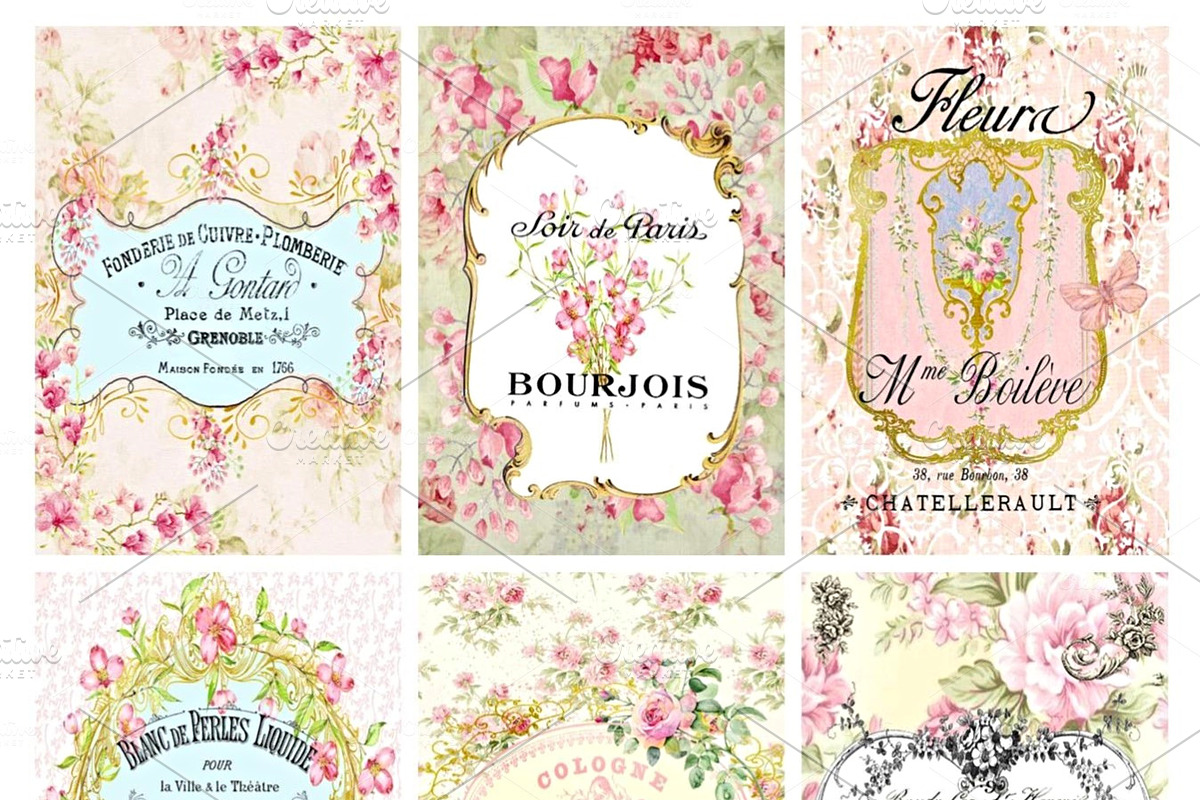 Paris Labels Collage Sheet in Graphics - product preview 8