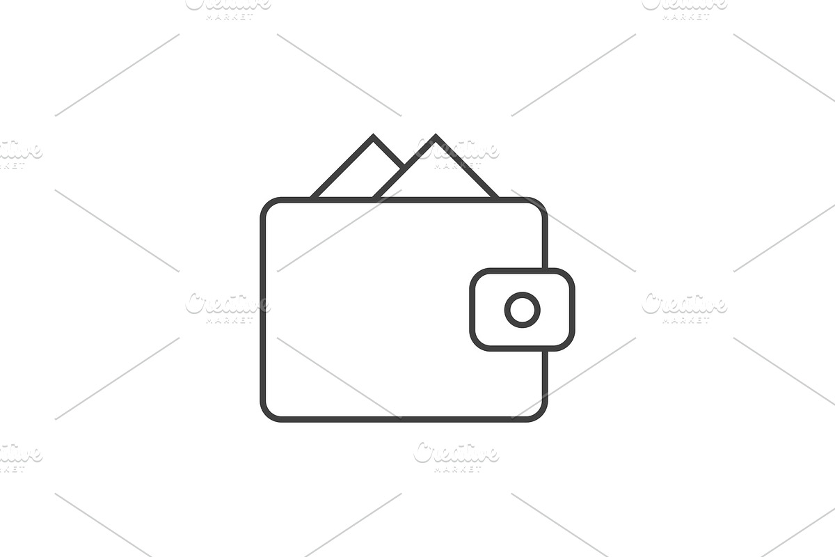 Wallet outline icon in Icons - product preview 8