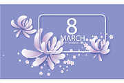 Happy womens day 8 March card in