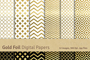 Gold Foil Digital Papers