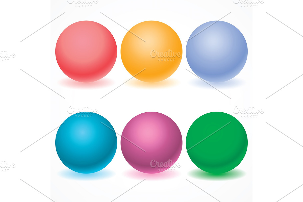 Set of multicolored spheres with in Illustrations - product preview 8