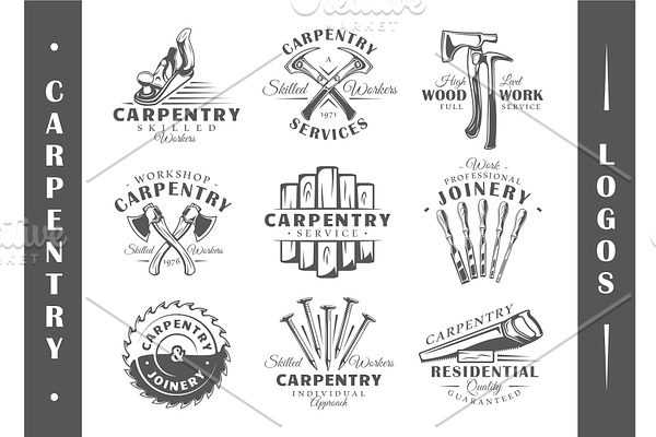 9 Modern Carpentry Logos Vol.2