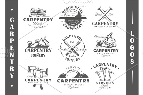 9 Modern Carpentry Logos Vol.1