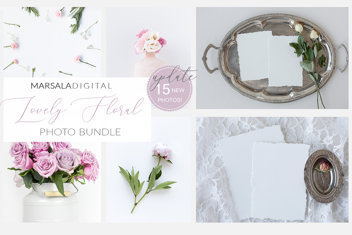 UPDATE Lovely Floral Photo Bundle in Product Mockups - product preview 8