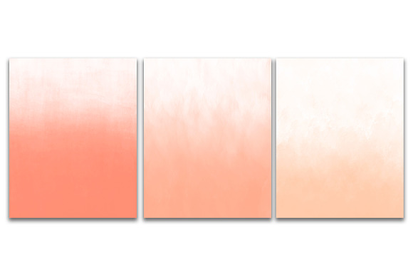 Peach ombre watercolor in Textures - product preview 1