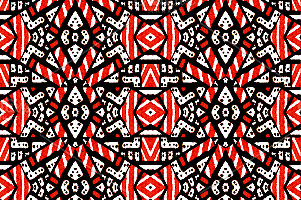 Bold Vivid Tribal Seamless Pattern D